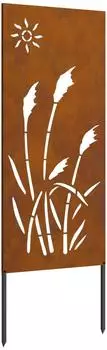 vidaXL Garten Sichtschutz-Leinwand rostig 50x140cm Wetterfeststahl (876279)