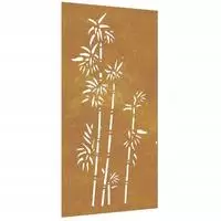 vidaXL Garten-Wanddeko 105x55 cm Cortenstahl Bambus-Design