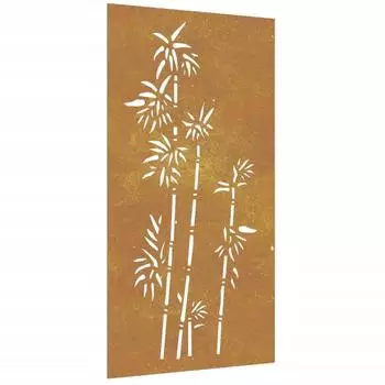 vidaXL Garten-Wanddekoration Bambus-Design, Cortenstahl, 105x55cm (824484)