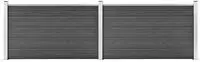 vidaXL Zaunelement Set WPC 353x105 cm Schwarz