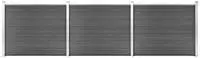 vidaXL Zaunelement Set WPC 526x146 cm Schwarz