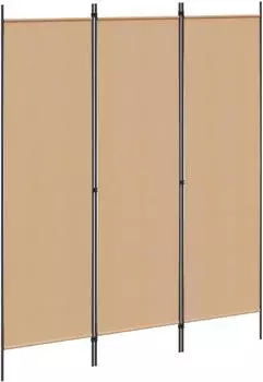vidaXL 3-teiliger Raumteiler, Stoff, beige, 150x180cm (320716)