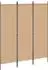vidaXL 3-teiliger Raumteiler, Stoff, beige, 150x180cm (320716)