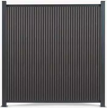 neu.holz Grassano Sichtschutzzaun WPC grau 185x180cm