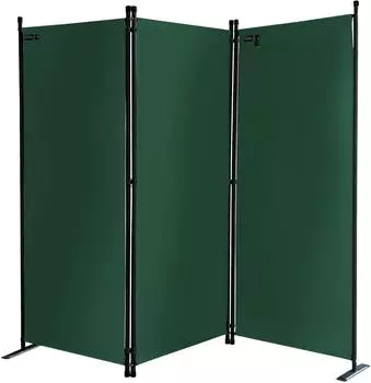 QUICK STAR Paravent 3-teilig 170x165cm, Stahl, gr&uuml;n (47703)
