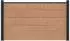 vidaXL Zaunset 180x105cm WPC und Aluminium, braun (42039070)
