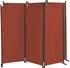 QUICK STAR Paravent 3-teilig, faltbar, rotorange, 170x165cm (47814)