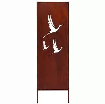 Kapaga Sichtschutz Metall Vögel 160x50cm Edelrost