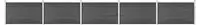 vidaXL Zaunelement Set WPC 872x105 cm Schwarz