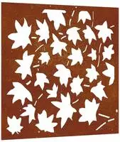 vidaXL Garten-Wanddeko 55x55 cm Cortenstahl Ahornblatt-Design