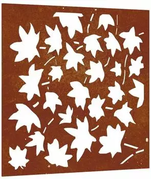 vidaXL Garten-Wanddeko Ahornblatt-Design 55x55cm Cortenstahl (824480)