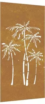 vidaXL Garten-Wanddeko Palmen-Design Cortenstahl 105x55cm (824485)