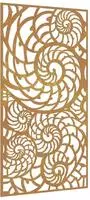 vidaXL Garten-Wanddeko 105x55 cm Cortenstahl Muschel-Design