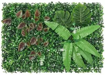 vidaXL Sichtschutz aus Kunstpflanzen 24 Stk. gr&uuml;n 40x60cm (366649)