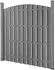 neu.holz Siero Lamellenzaun Rund WPC Sichtschutz 180x(165-180)cm grau (AAWP-991x)