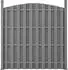 neu.holz Siero Lamellenzaun Rund WPC Sichtschutz 180x(165-180)cm grau (AAWP-991x)