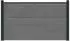 vidaXL Zaunset 180x105cm WPC und Aluminium, grau (42039071)