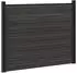 vidaXL Zaunelement WPC und Aluminium, schwarz (42039066)