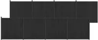 vidaXL Zaunelement 8 stk. 1405 x 186,5 cm WPC und Aluminium Schwarz