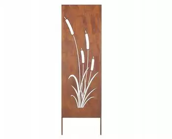 Kapaga Rosto Sichtschutzpaneel Metall Edelrost 160x50cm