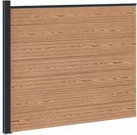 vidaXL Zaunelement WPC und Aluminium Braun