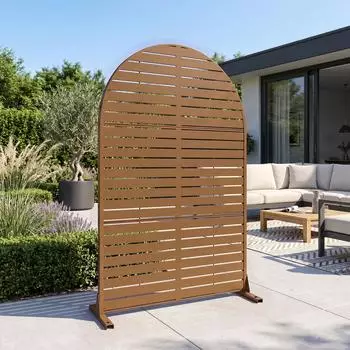 casa.pro Nodepp Trennwand Rundbogenform Stahl 180x120cm