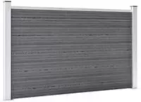 vidaXL Gartenzaun WPC 353x106 cm Grau