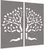 vidaXL Garten-Wanddekoration Baum-Design 105x55cm, 2 Stk. (824510)