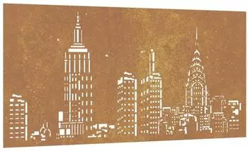 vidaXL Garten-Wanddekoration Skyline-Design Cortenstahl 105x55cm (824497)