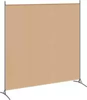 vidaXL Einzel Panel Raumteiler Beige 175 x 180 cm Stoff