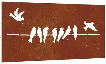 vidaXL Garten-Wanddekoration Vogel-Design Cortenstahl 105x55cm (824496)