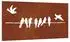 vidaXL Garten-Wanddekoration Vogel-Design Cortenstahl 105x55cm (824496)