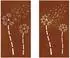 vidaXL Garten-Wanddeko Blumen-Design Cortenstahl 105x55cm, 2-tlg. (824489)