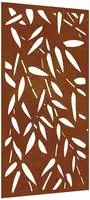 vidaXL Garten-Wanddeko 105x55 cm Cortenstahl Bambusblatt-Design
