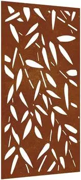 vidaXL Garten-Wanddeko Bambusblatt-Design Cortenstahl 105x55cm (824483)