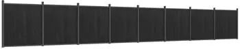 vidaXL Zaunelement WPC grau 1391x186cm (3282796)