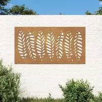 vidaXL Garten-Wanddeko 105x55 cm Cortenstahl Blatt-Design