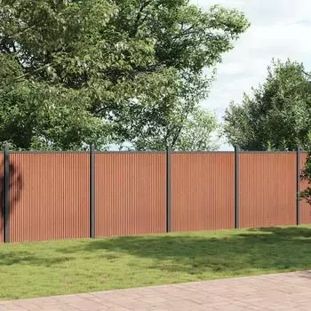 vidaXL Zaunelement braun 1391x186cm WPC (3282805)