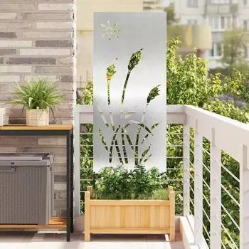 vidaXL Garten Sichtschutz-Leinwand silber 50x140cm Edelstahl (876277)