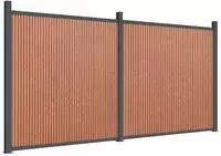 vidaXL Zaunelement Braun 353x186 cm WPC