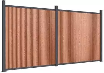 vidaXL Zaunpanel WPC braun 353x186cm (3282799)