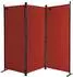 QUICK STAR Paravent 3-teilig, 170x165cm, rotorange, faltbar (47707)