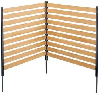VEVOR Sichtschutzzaun Holz, 2 Paneele, 1100x982mm