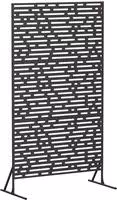 vidaXL Sichtschutz 100 x 50 x 180 cm Stahl Schwarz