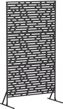 vidaXL Sichtschutz 100x50x180cm, Stahl, schwarz