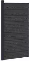 vidaXL Zaunelement 95 x 186 cm WPC und Aluminium Schwarz