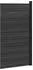 vidaXL Zaunelement WPC und Aluminium 95x186cm schwarz
