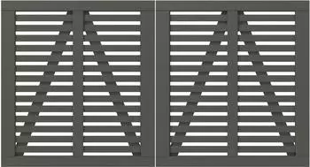 Plus A/S Harmoni Doppeltor umbragrau 200x107cm inkl. Beschl&auml;ge