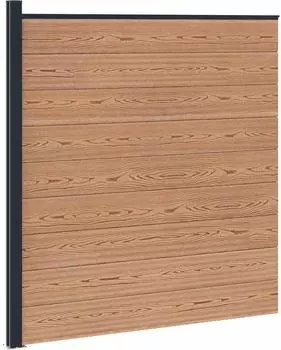 vidaXL Zaunset 175x186cm WPC und Aluminium braun (42039058)