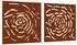 vidaXL Garten-Wanddeko Rosen-Design Cortenstahl 55x55cm, 2-tlg.